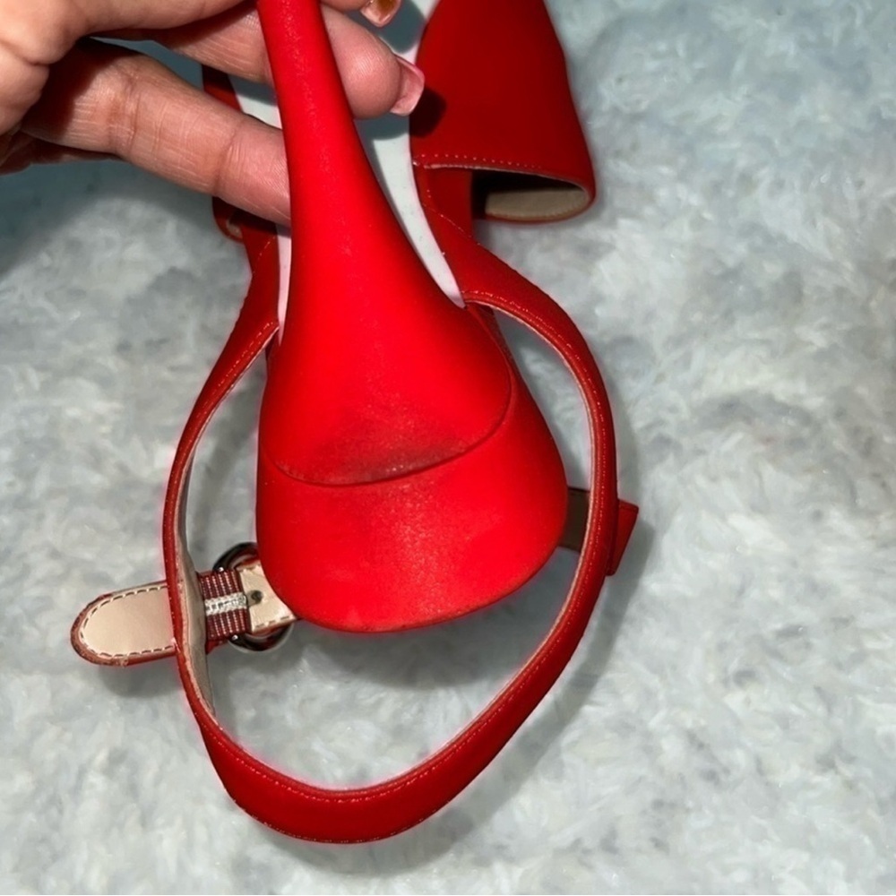 Nine West Vibrant Red Platform Heels​ - Picture 5 of 8